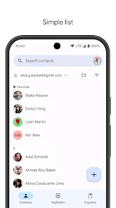 Contacts listing screenshot 2